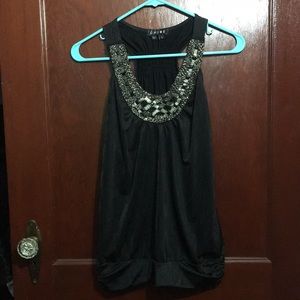 Beaded sleeveless blouse